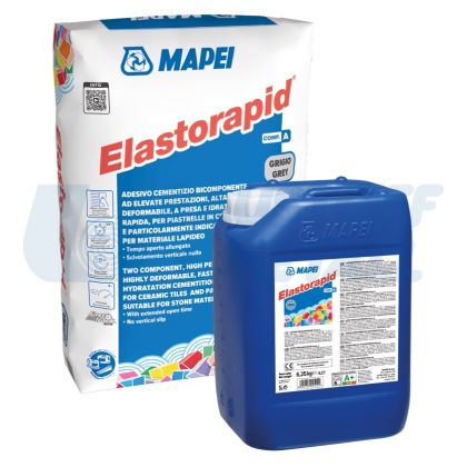 Лепило за керамика и камък Mapei Elastorapid сиво, комплект 31.25 кг