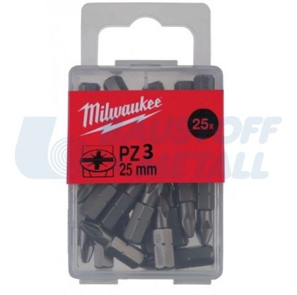 Накрайници Milwaukee Shockwave PZ3 x 25 мм Milwaukee Shockwave™ 25 бр