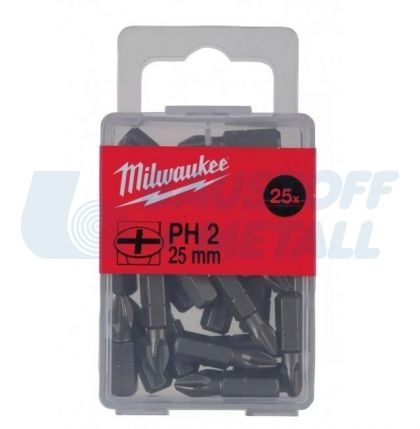 Накрайници PH2 x 25 мм Milwaukee 25 бр