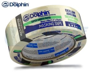 Хартиено тиксо висококачествена маскираща лента BlueDolphin 38 мм 50м